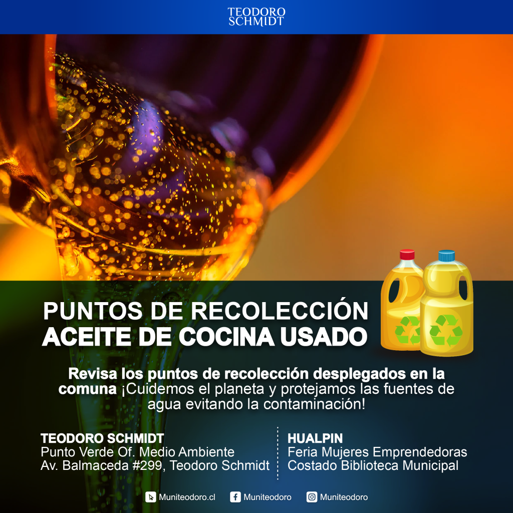 PUNTOS DE RECOLECCIÓN ACEITE DE COCINA USADO 𝗠𝗨𝗡𝗜𝗧𝗘𝗢𝗗𝗢𝗥𝗢